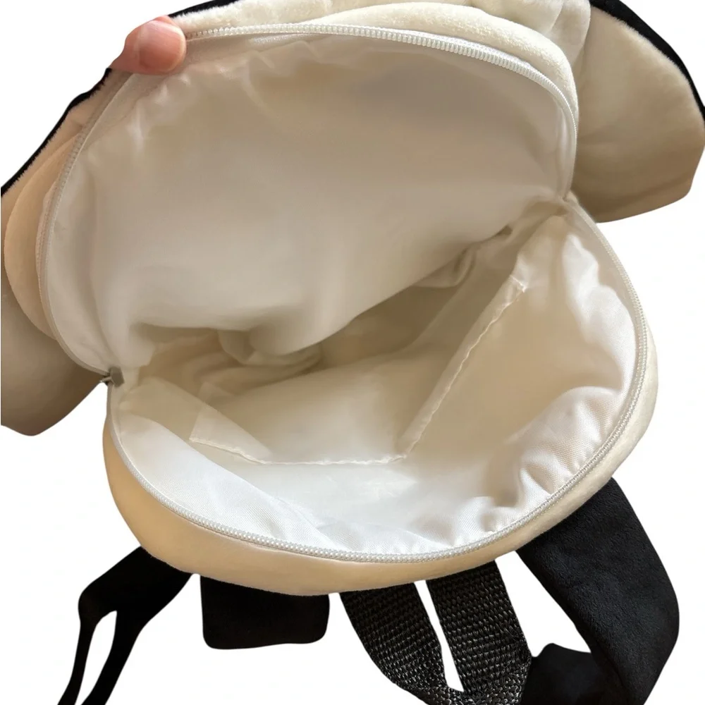 Kids Plush Black Stingray Backpack - Cute Marine Animal Bag - Picture 4 of 6